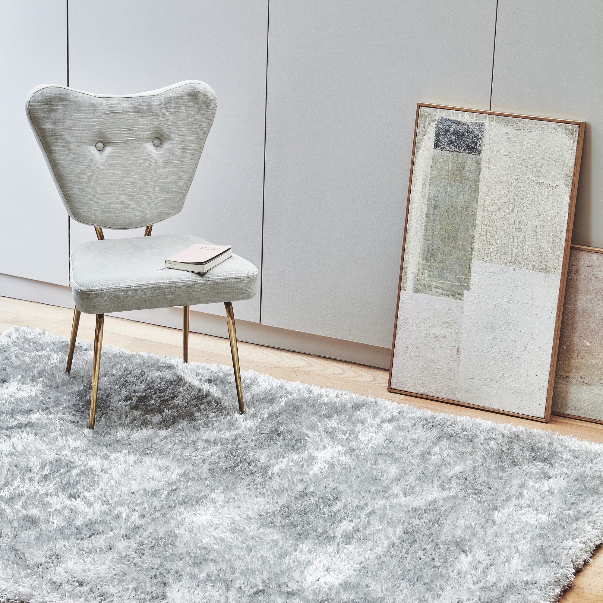 Nimbus Shaggy Rugs In Silver